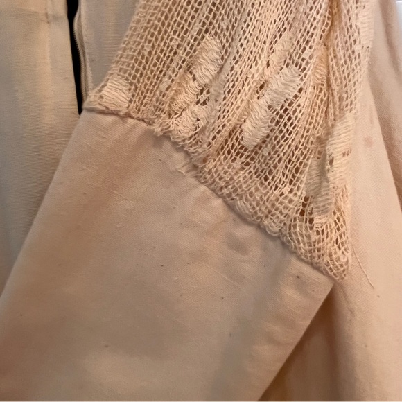 VTG 1970s Gunne Sax by Jessica Maxi Dress Small Lace Sleeves Ivory + Blue Velvet - Picture 10 of 16